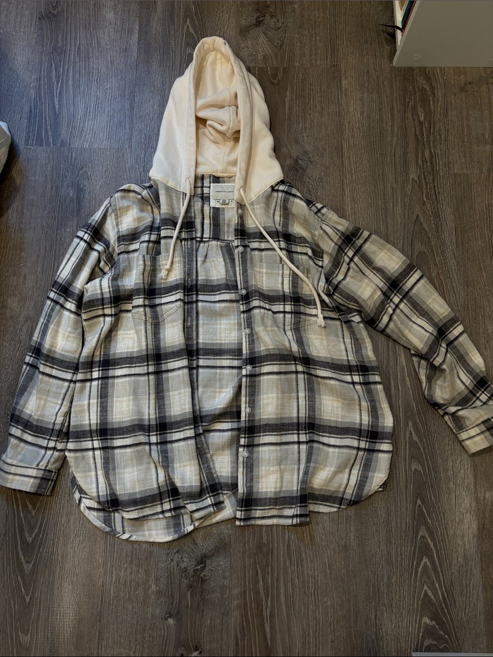 american eagle flannel with hood